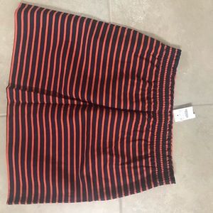 Mini skirt - red and black stripes